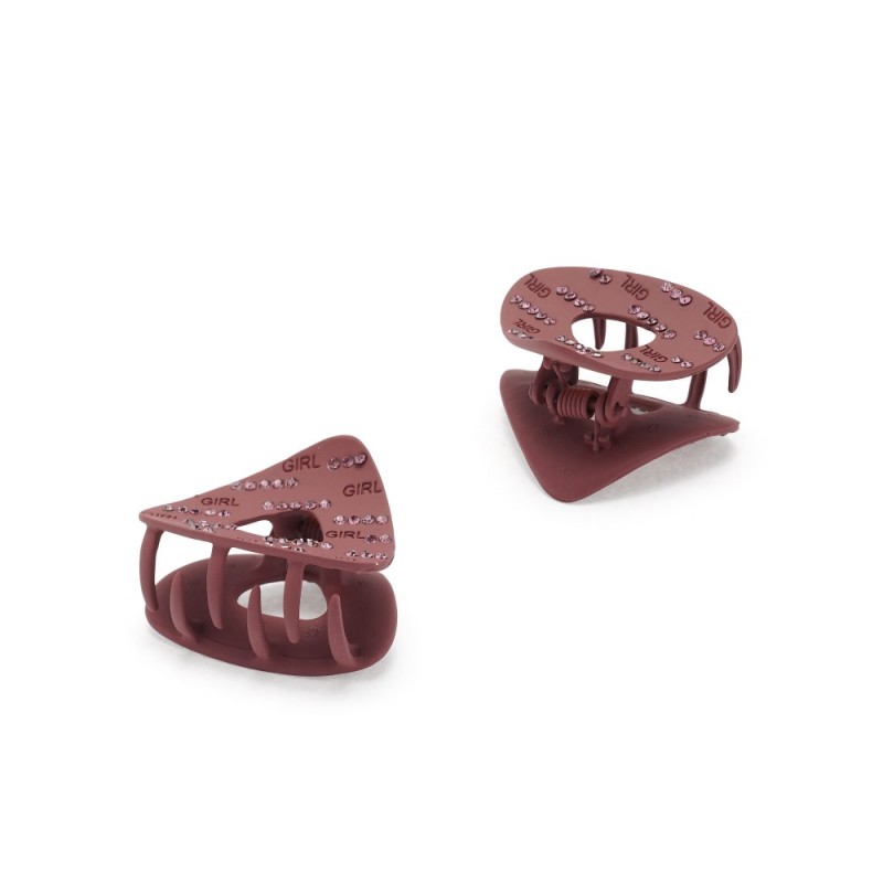 Заколка-краб для волос из металла матовая (15783) вариант 01