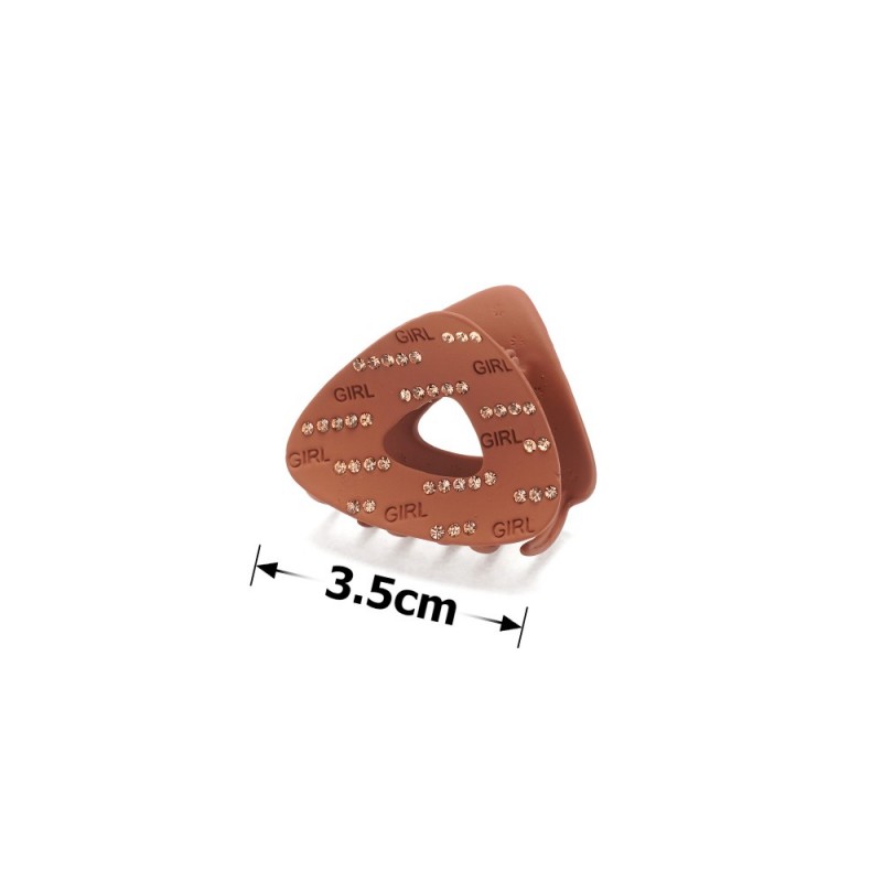 Заколка-краб для волос из металла матовая (15783) вариант 02