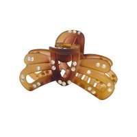 Заколка-краб для волос пластиковая со стразами (296) вариант 07