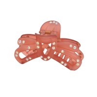 Заколка-краб для волос пластиковая со стразами (296) вариант 08