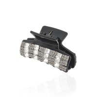 Заколка-краб для волос пластиковая со стразами (5119) вариант 02