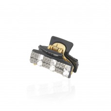 Заколка-краб для волос пластиковая со стразами (5120) вариант 02