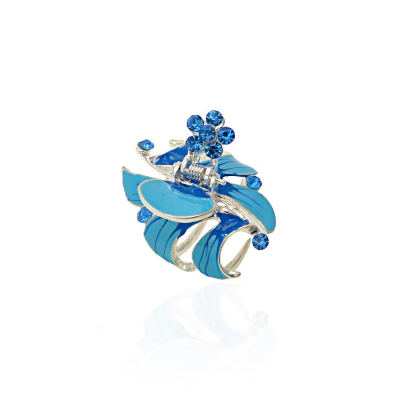 Заколка-краб для волос из металла покрыта эмалью (6911) вариант 02