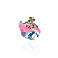 Заколка-краб для волос из металла покрыта эмалью (6911) вариант 03