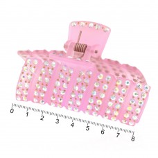 Заколка-краб для волос пластиковая со стразами (7009) вариант 09