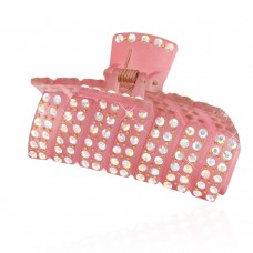 Заколка-краб для волос пластиковая со стразами (7009) вариант 10