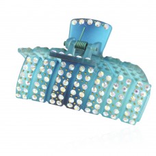 Заколка-краб для волос пластиковая со стразами (7009) вариант 11