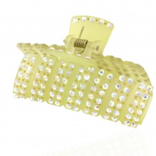 Заколка-краб для волос пластиковая со стразами (7009) вариант 08