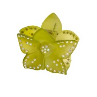 Заколка-краб для волос пластиковая со стразами (8121) вариант 11