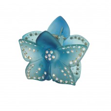 Заколка-краб для волос пластиковая со стразами (8121) вариант 12