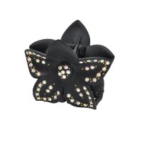 Заколка-краб для волос пластиковая со стразами (8121) вариант 06