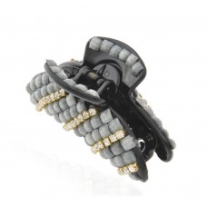 Заколка-краб для волос пластиковая со стразами (9063) вариант 02