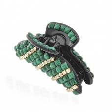 Заколка-краб для волос пластиковая со стразами (9063) вариант 03