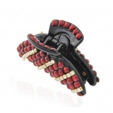 Заколка-краб для волос пластиковая со стразами (9063) вариант 05