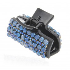 Заколка-краб для волос пластиковая со стразами (9065) вариант 04