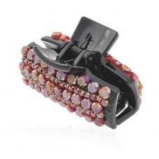 Заколка-краб для волос пластиковая со стразами (9065) вариант 06