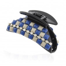 Заколка-краб для волос пластиковая со стразами (9383) вариант 03