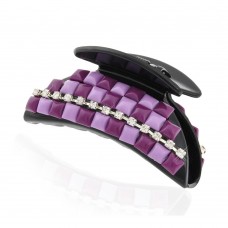 Заколка-краб для волос пластиковая со стразами (9383) вариант 06