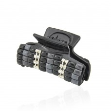 Заколка-краб для волос пластиковая со стразами (9384) вариант 02