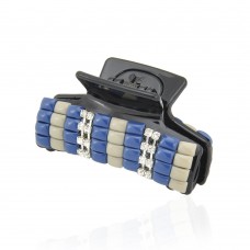 Заколка-краб для волос пластиковая со стразами (9384) вариант 04