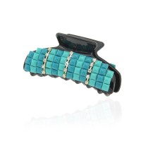 Заколка-краб для волос пластиковая со стразами (9385) вариант 04