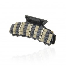 Заколка-краб для волос пластиковая со стразами (9385) вариант 06