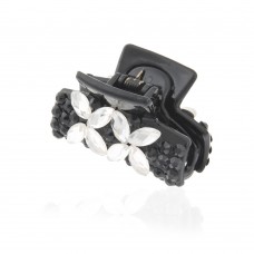 Заколка-краб для волос пластиковая со стразами (9390) вариант 02