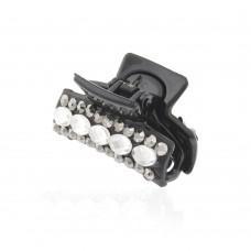 Заколка-краб для волос пластиковая со стразами (9391) вариант 02