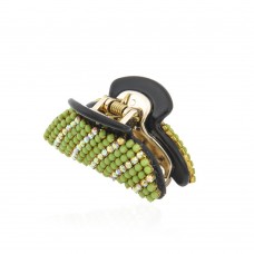 Заколка-краб для волос пластиковая со стразами (9392) вариант 06