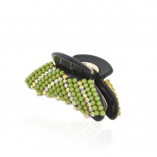 Заколка-краб для волос пластиковая со стразами (9393) вариант 03