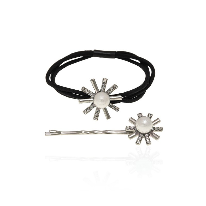 Набор из резинки и невидимки для волос 2шт (13341) вариант 01