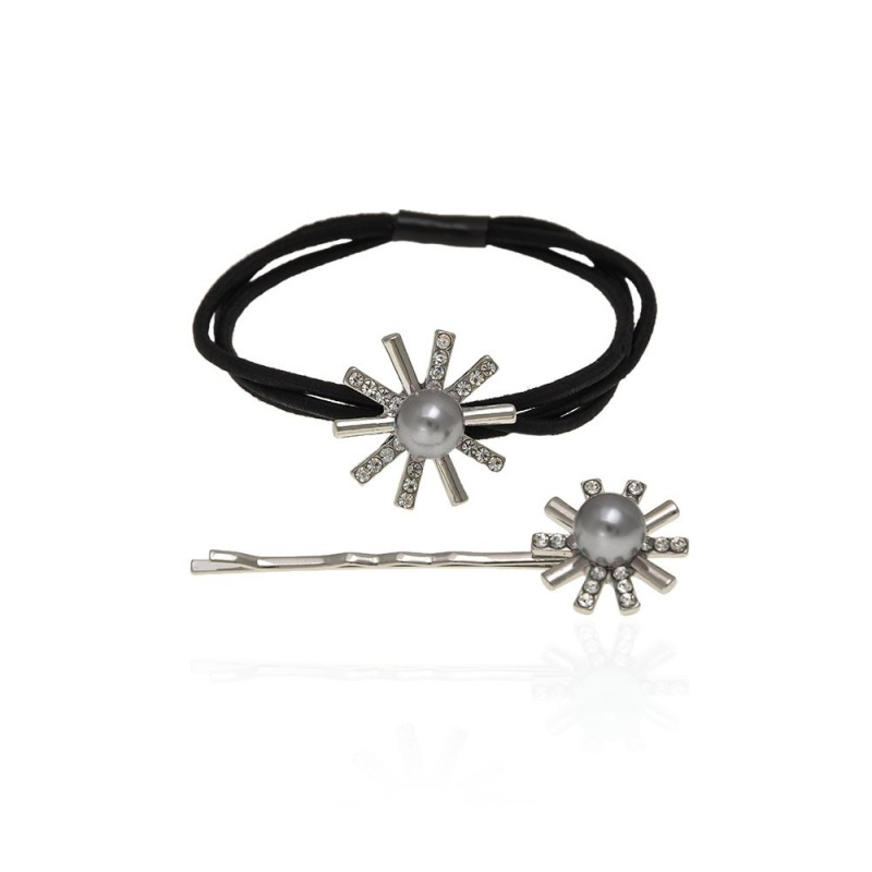 Набор из резинки и невидимки для волос 2шт (13341) вариант 02