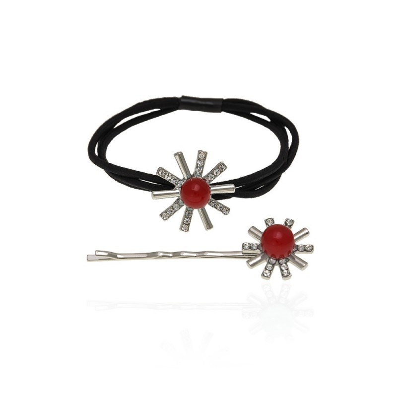 Набор из резинки и невидимки для волос 2шт (13341) вариант 03