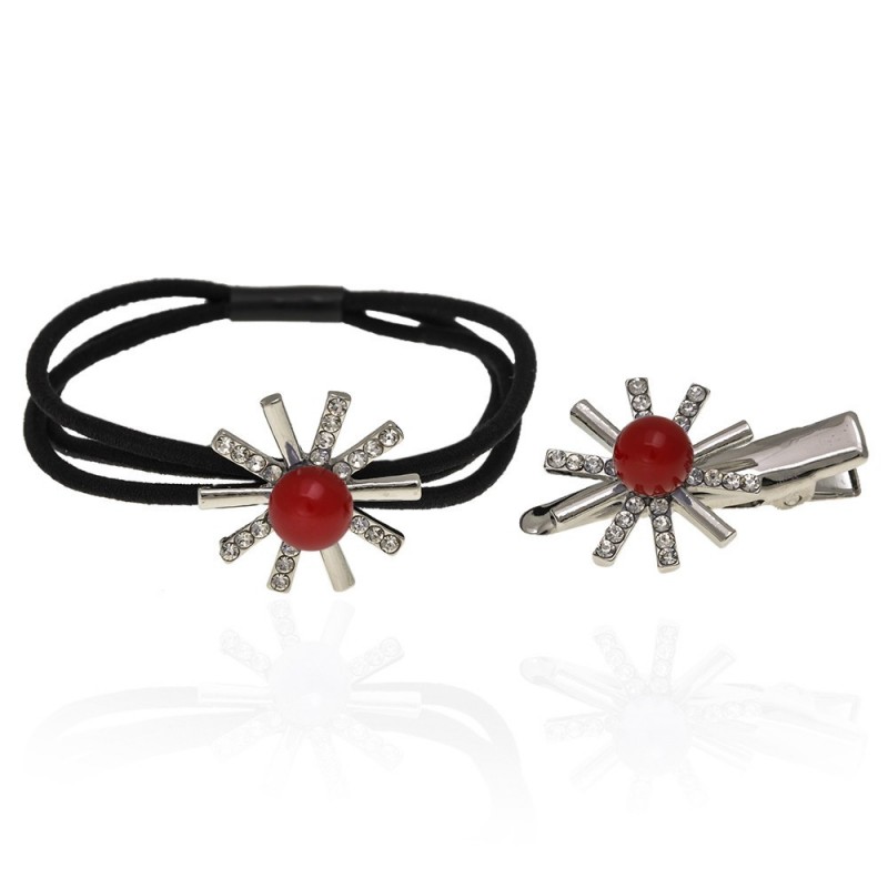 Набор из резинки и уточки для волос 2шт (13342) вариант 03