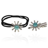 Набор из резинки и уточки для волос 2шт (13342) вариант 05