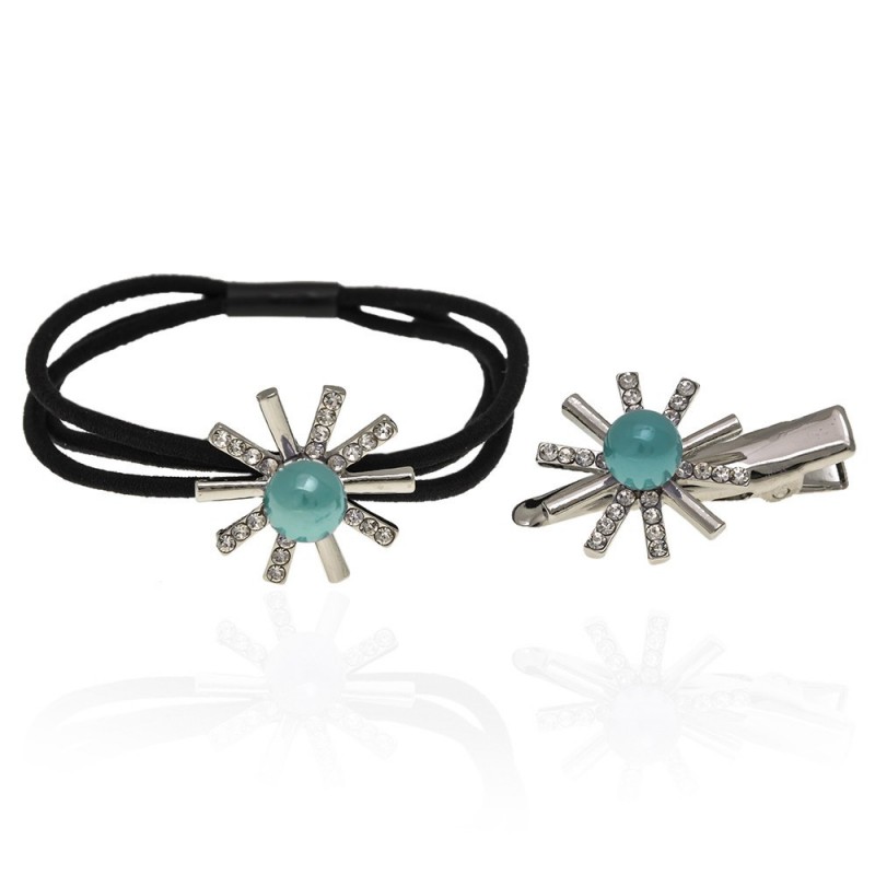 Набор из резинки и уточки для волос 2шт (13342) вариант 05