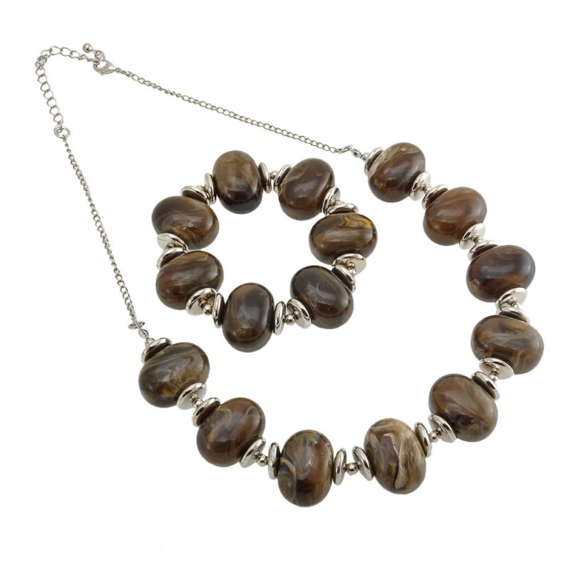 Набор из браслета и подвески на шею (7670)