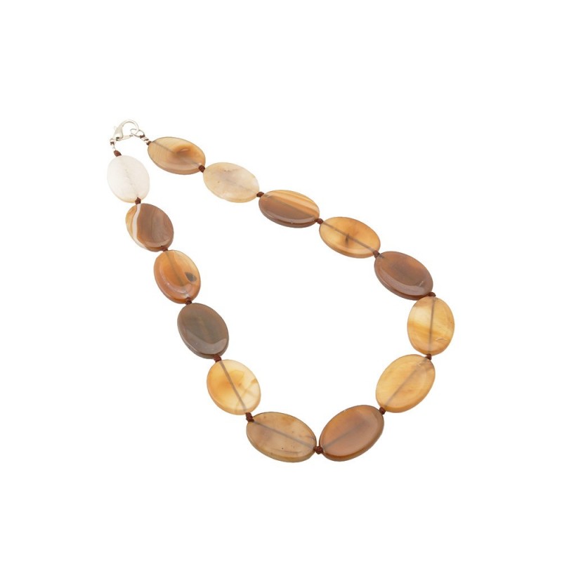 Бусы из натуральных камней коричневые (13452)