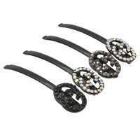 Заколка-невидимка со стразами 5.8см (3809) вариант упаковка 6шт