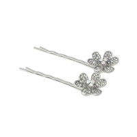 Пара заколок-невидимок со стразами 5.8см 2шт (5494)