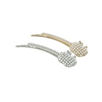 Заколка-невидимка для волос с жемчугом Яблоко (7448) вариант упаковка 6шт