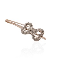 Заколка-невидимка металлическая со стразами 7.1см (11015)