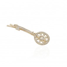 Заколка-невидимка металлическая со стразами (11029) вариант 01