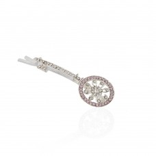 Заколка-невидимка металлическая со стразами (11029) вариант 03