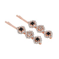 Пара заколок-невидимок со стразами 6см 2шт (12725) вариант 03