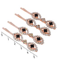 Пара заколок-невидимок со стразами 5.9см 2шт (12726) вариант упаковка