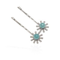 Пара заколок-невидимок со стразами 5.7см 2шт (13339) вариант 06