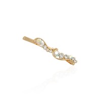 Заколка-невидимка металлическая со стразами 6см (2431) вариант 03