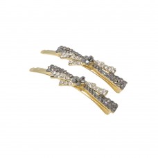 Пара заколок-невидимок со стразами 2шт (3515) вариант 04