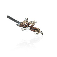 Заколка-невидимка металлическая со стразами 6.3см (3807) вариант 01